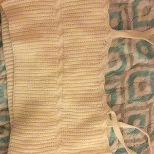 brand new, cream sweater top.